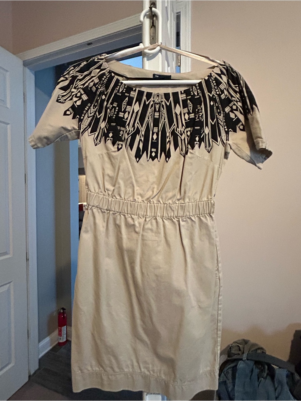 GAP Beige Midi Dress with pockets